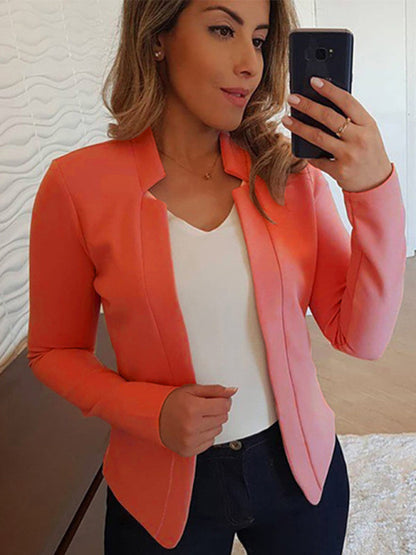 Small Suit Long Sleeve Color Cardigan Jacket Top