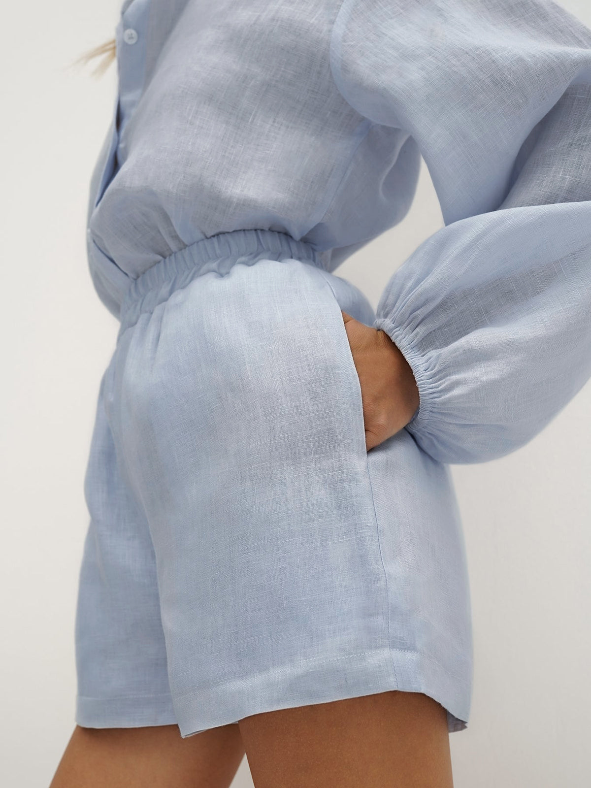 Cotton & Linen Shorts Set
