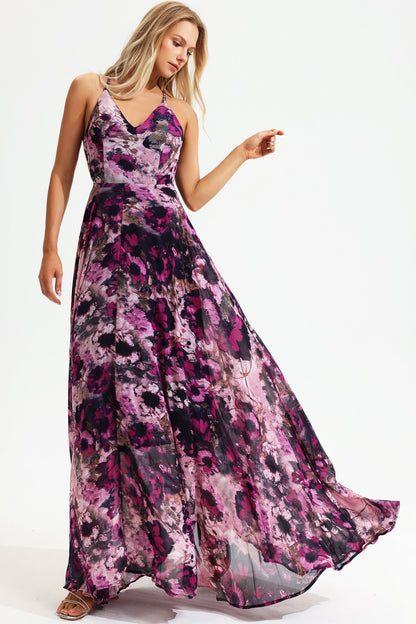 Cami V-neck Backless Maxi Dress