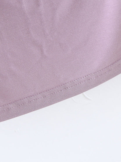 Short Sleeves Pleated Color Heaps Collar T-shirts Tops