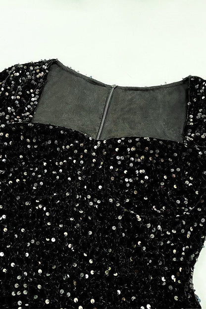 Lucia Sequins Sweetheart Mini Dress