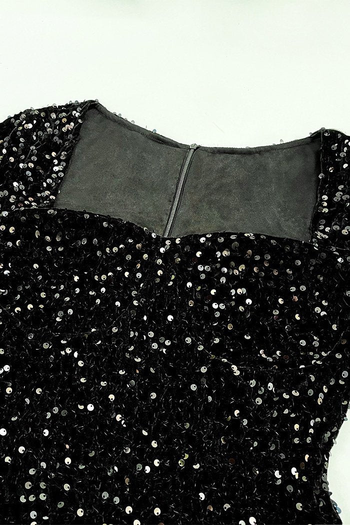 Lucia Sequins Sweetheart Mini Dress