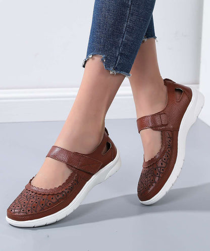 Summer New Comfortable Cowhide Leather Sandals Hollow Out Ap1031