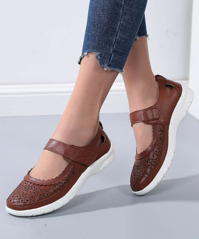 Summer New Comfortable Cowhide Leather Sandals Hollow Out Ap1031