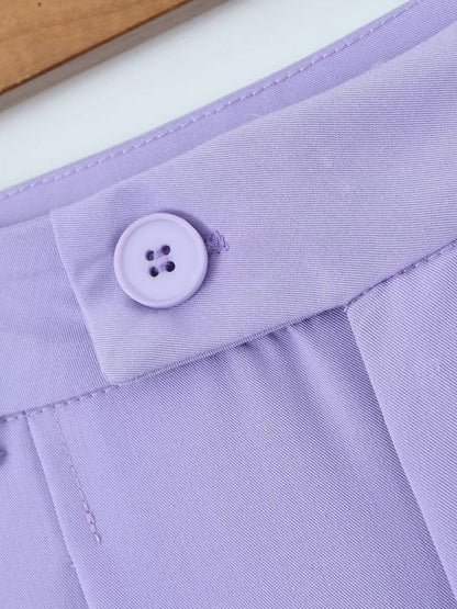 Tank Top & High Waist Buckle Pants Set