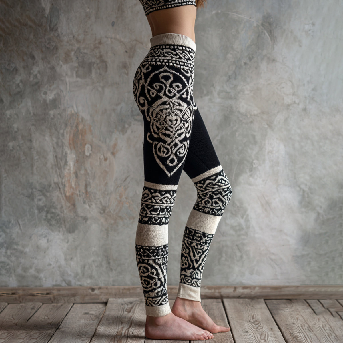 Women's Vintage Viking Celtic Knot Print Leggings artswardrobe