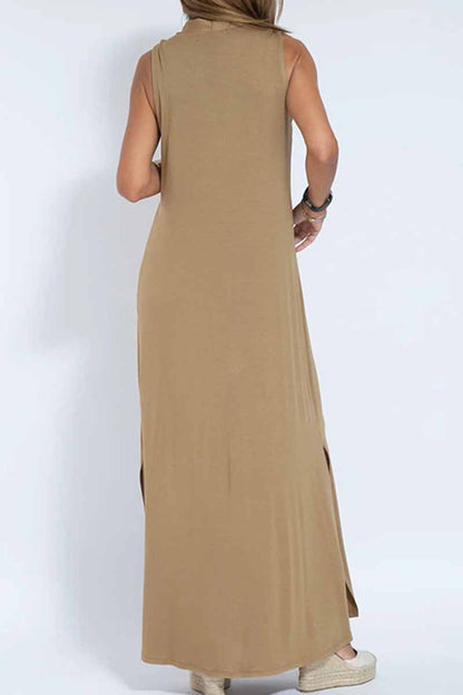 Street Patchwork V Neck Vest Dress Dresses(4 Colors)