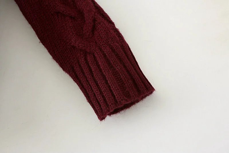 ’s Autumn Winter Twist Knitted Sweater Cardigan Coat