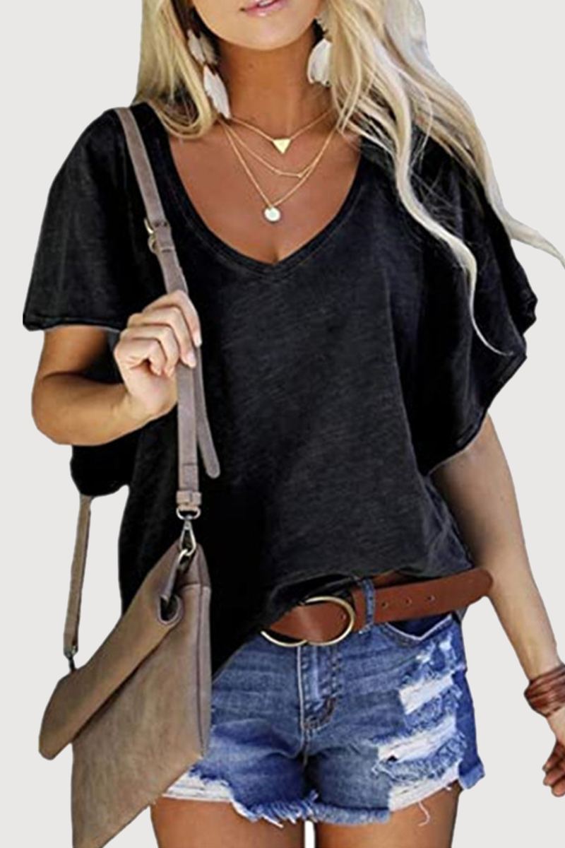 Basic V Neck T-shirts(4 Colors)