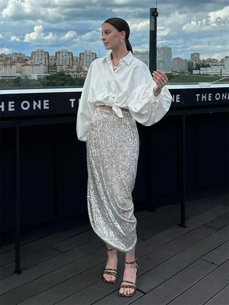Sparkle Midi Skirt