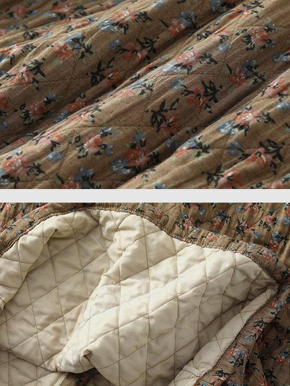 Retro Pocket Warm Long Cotton Coat