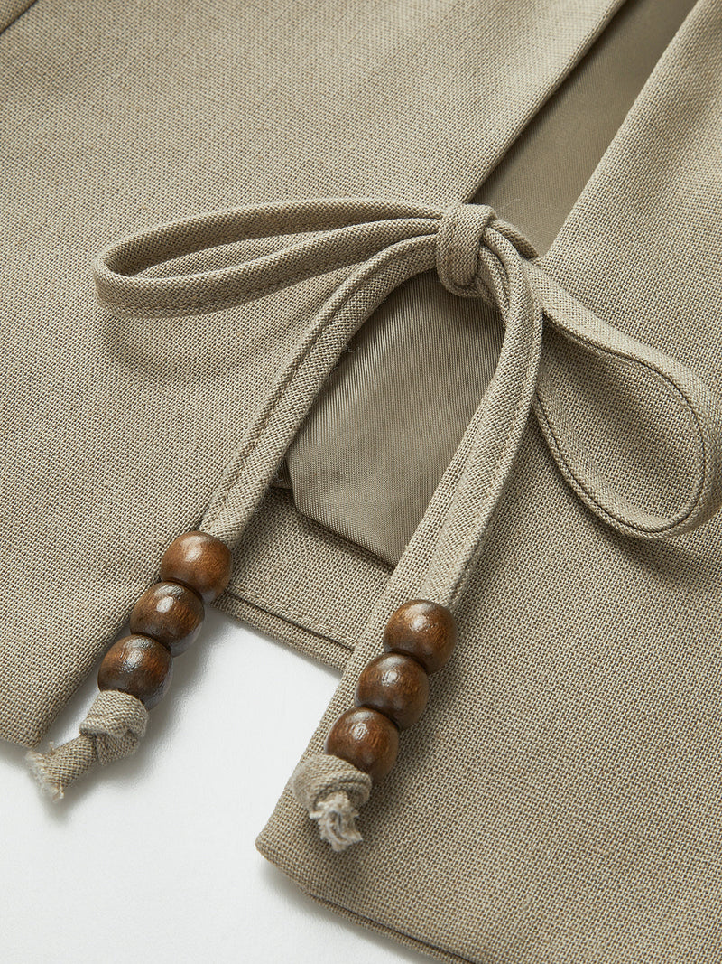 V-neck Knotted Vest