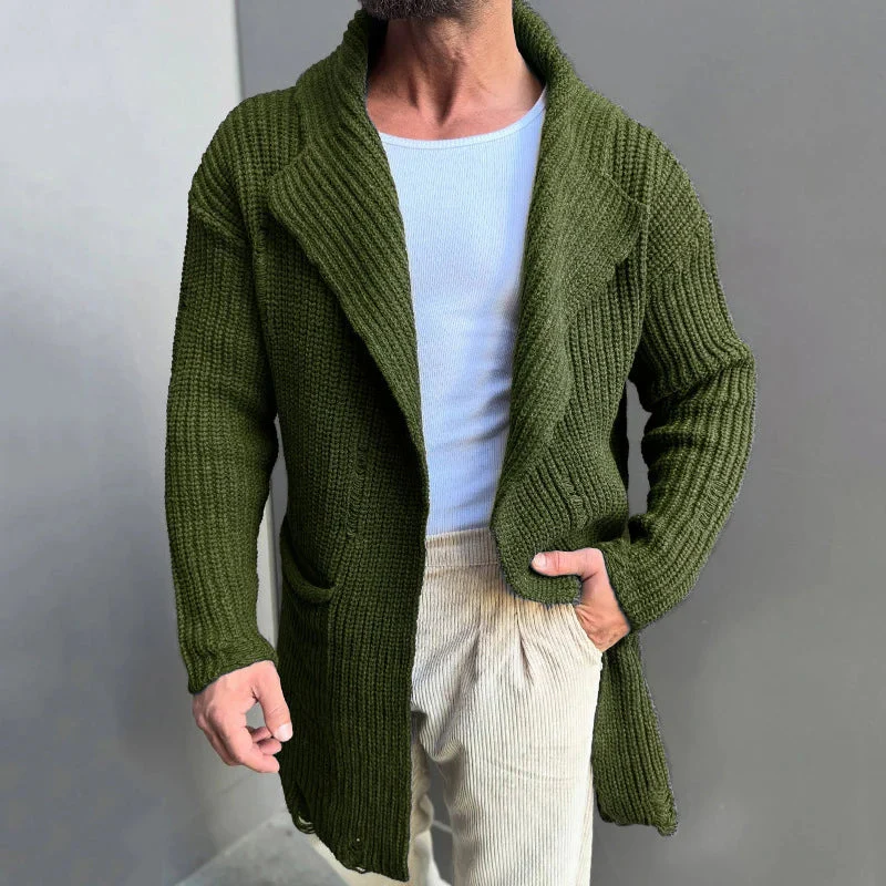 Retro Island Jacquard Pattern Cardigan Sweater artswardrobe