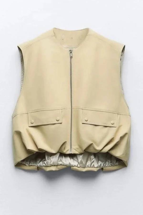 Fashionable Loose Sleeveless Pocket Vest