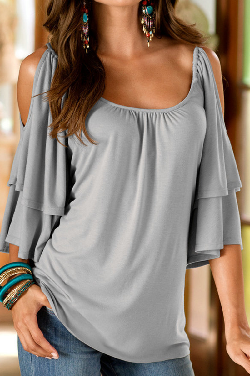 Patchwork U Neck T-shirts(8 Colors)