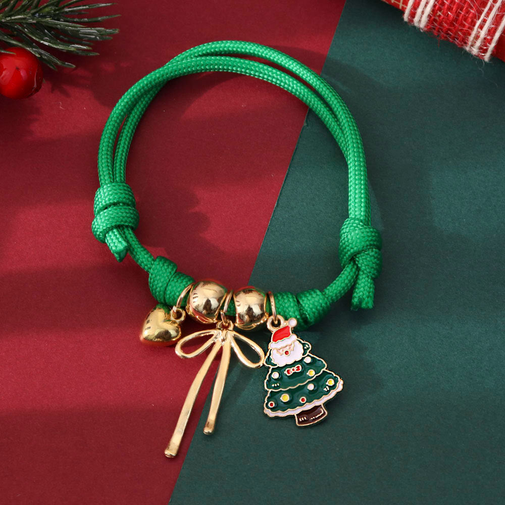 Comstylish Christmas Pendant Adjustable Bracelet