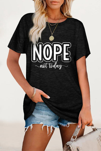 Letter Print O Neck T-shirts
