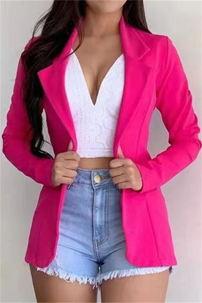 Cardigan Turndown Collar Outerwear