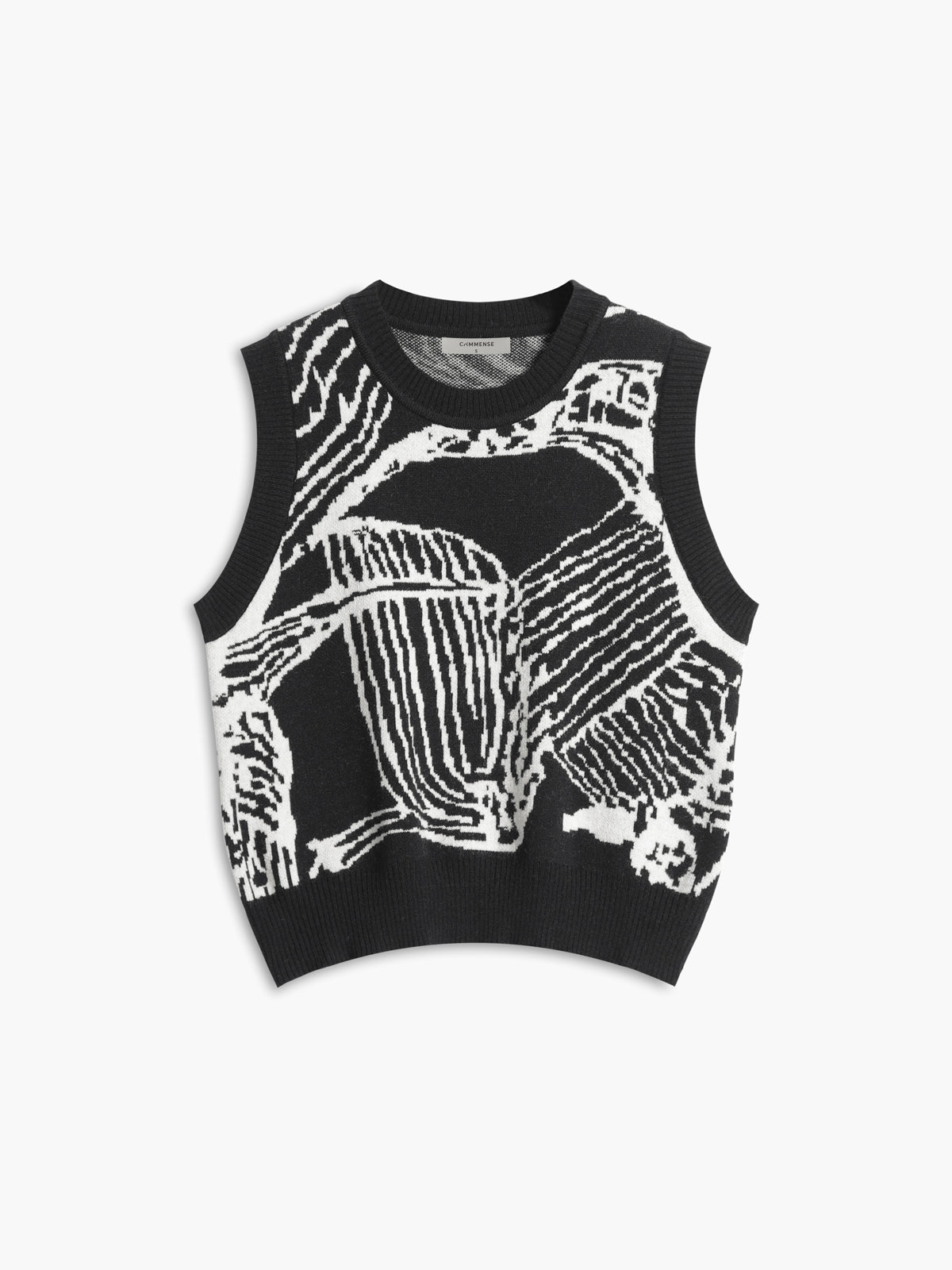 Contrast Trim Sweater Vest