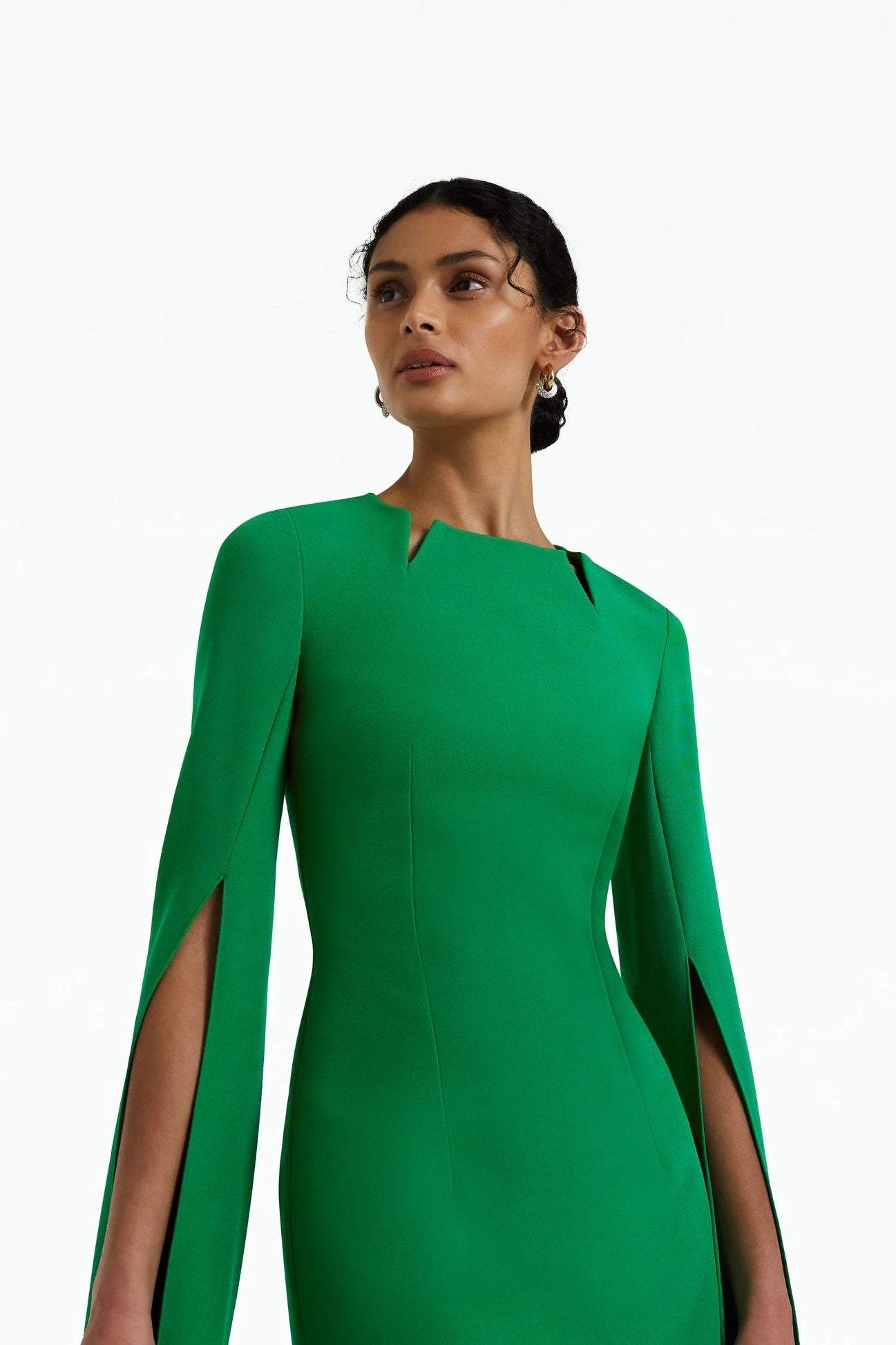 Split Cape Maxi Dress