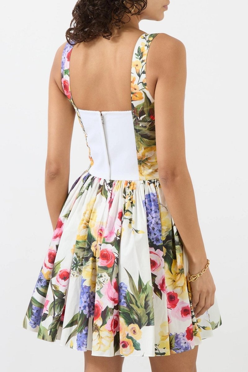 Gemma Printed V-neck Mini Dress