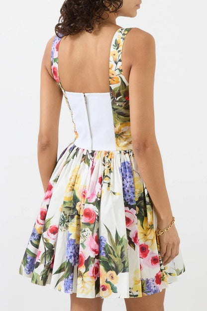 Gemma Printed V-neck Mini Dress