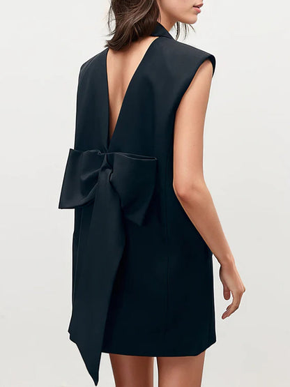 Bowknot Double-breasted Sleeveless Vest