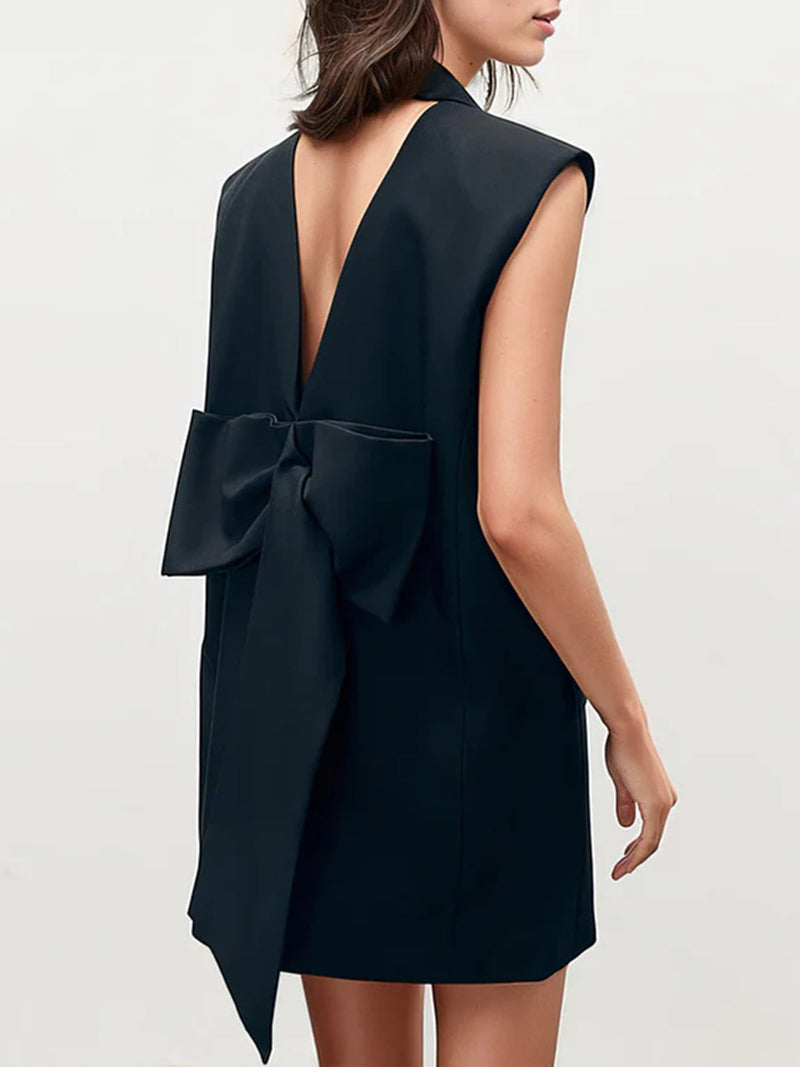 Bowknot Double-breasted Sleeveless Vest