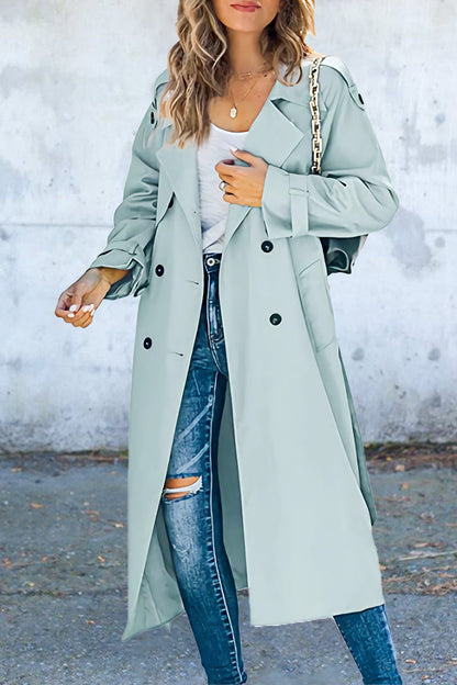 Work Patchwork Turndown Collar Outerwear