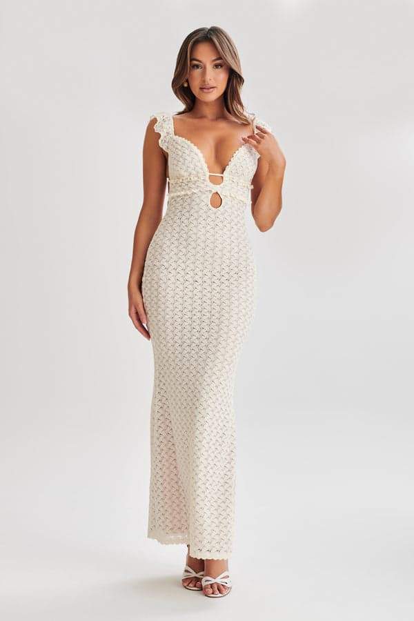 Sweetheart Neck Sleeveless Lace Up Midi Dress