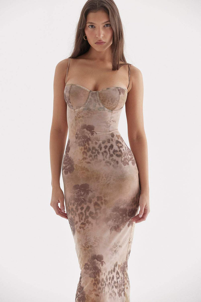 Mesh Sleeveless Maxi Dress