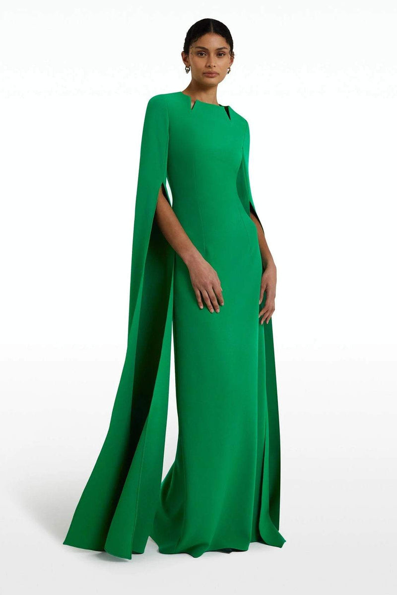 Split Cape Maxi Dress