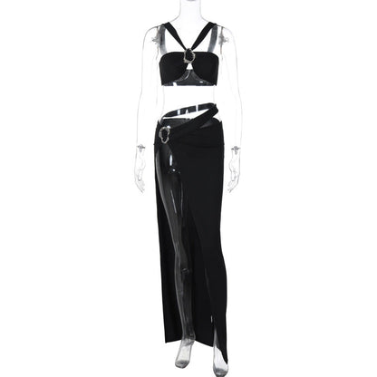 Clothing Autumn Camisole Slim Skirt Set