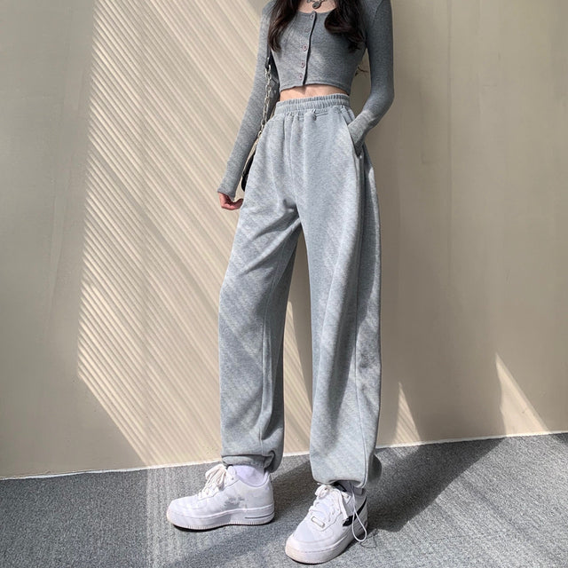 Oversize Sweatpants for High Waist Sports Pants Baggy Pants Female Joggers Harajuku Trousers