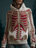 Halloween Bloody Anatomy Art Hooded Sweater artswardrobe