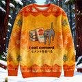 Comstylish I Eat Cement Yellow Christmas Ugly Sweatshirt