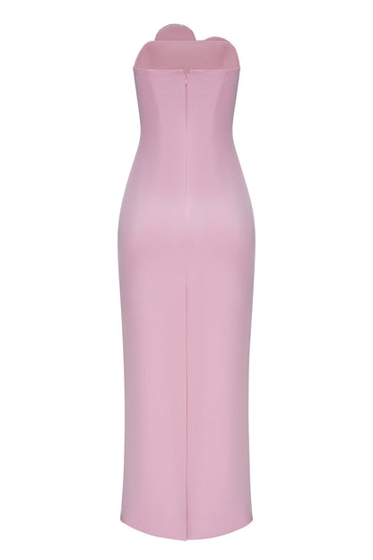 Claire Diamante Heart Strapless Maxi Dress