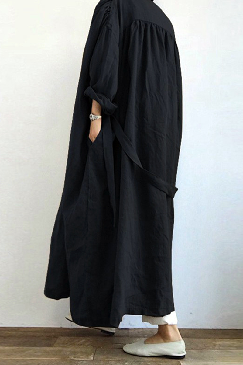 Color Pocket Lace Up Outerwear(3 Colors)