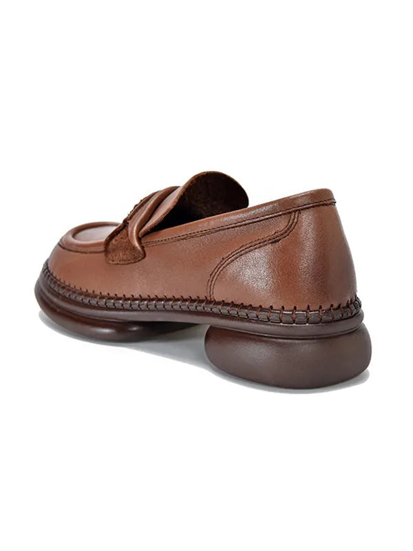 Round-toe Color Square-toe Shoes