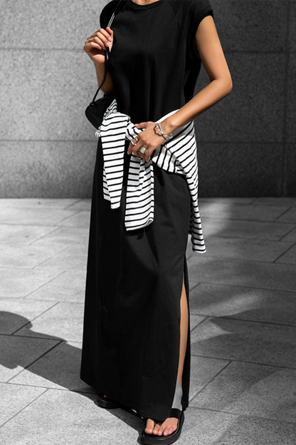 Street Pocket O Neck Vest Dresses