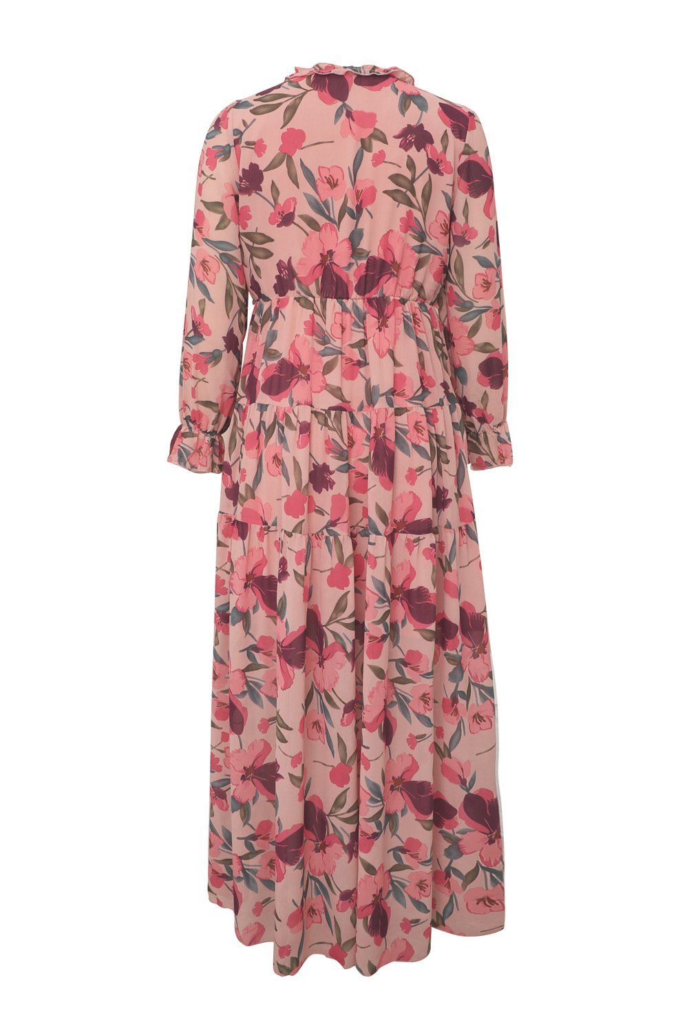Dale Printed V-neck Tiered Maxi Dress