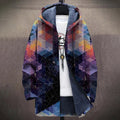 Retro Geometric Crystal Mutation Art Casual Printing Thickened Long Sleeved Sweater Cardigan Jacket elevenforest