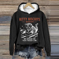 Comstylish Women's Cute Kitty Biscuits Bakery Print Hoodie