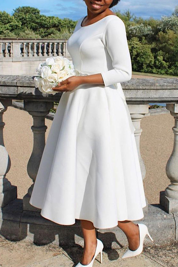 Color Large Swing Skirt Temperament Evening Dress