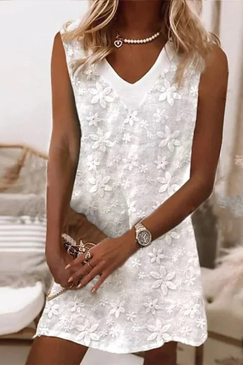Sweet Embroidered Vest Dress Dresses(6 Colors)
