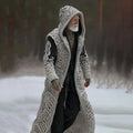Men's Vintage Viking Celtic Knot Art Cozy Long Cardigan Sweater artswardrobe