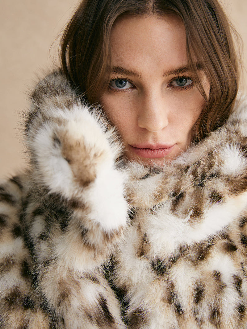 Leopard Faux Fur Coat