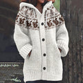Vintage Forest Fox Pattern Women's Cardigan Sweater elevenforest
