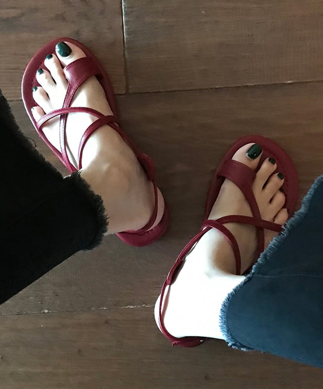 Unique Splicing Sandals Black Faux Leather Hollow Out Oi014