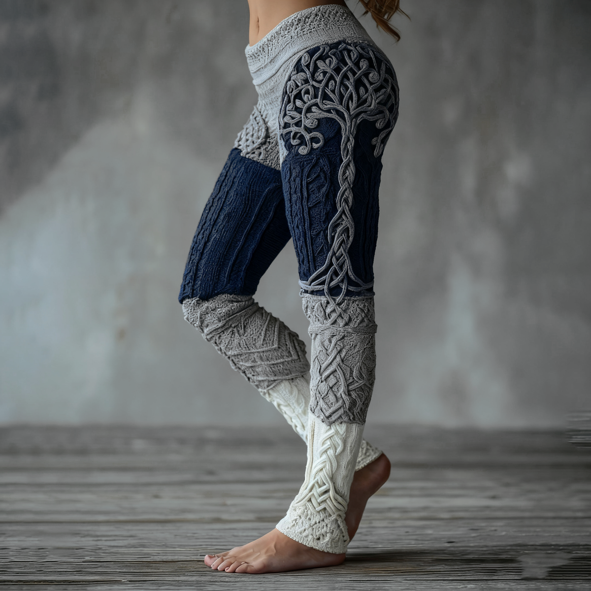Women's Viking Tree Of Life Pattern Cozy Casual Leggings artswardrobe